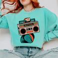80s 90s Retro Party Costume Nostalgia Boombox Music Hip Hop Comfort Colors Sweatshirt Butter