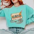 80s 90s Retro Party Costume Nostalgia Cassette Tape Pencil Comfort Colors Sweatshirt Butter