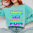 80's Girls Just Wanna Have Fun Nostalgia 1980s Style Premium Tri-Blend Comfort Colors Sweatshirt Butter