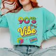 90s Nostalgia Retro Apparel 90'S Vibe Retro Comfort Colors Sweatshirt Butter