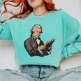 Alexander Hamilton Reading A Book Comfort Colors Sweatshirt Butter