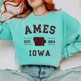 Ames Iowa Est 1864 Nostalgia Premium Tri-Blend Comfort Colors Sweatshirt Butter