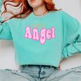 Angel Y2k Aesthetic 2000s Millennial Nostalgia Retro Pink Comfort Colors Sweatshirt Butter
