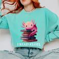 Axolotl Book Lover Librarian Reading Library Readers Comfort Colors Sweatshirt Butter