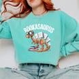 Book Dinosaur T-Rex Bookworm Dino Book Reading Comfort Colors Sweatshirt Butter