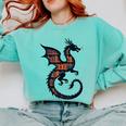 Book Lover Bookworm Reading Books Dragon Comfort Colors Sweatshirt Butter