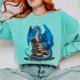 Book Lover Bookworm Reading Books Dragon Premium Tri-Blend Comfort Colors Sweatshirt Butter