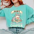 Book Lover Cute Cat Coffee Just 1 More Chapter Cozy Reading Comfort Colors Sweatshirt Butter