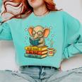Book Lover Elephant Reading Books Library Read Books Be Kind Comfort Colors Sweatshirt Butter