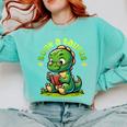 Book A Saurus Bookasaurus Dinosaur Book Girls Boys Toddler Comfort Colors Sweatshirt Butter