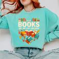 Books Are My Love Language Reading Lover Librarian Valentine Comfort Colors Sweatshirt Butter