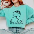 Like A Boss Rage Comic Meme Classic Internet Nostalgia Tee Comfort Colors Sweatshirt Butter