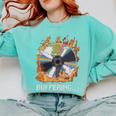 Buffering Glitched CD On Fire 2000s Nostalgia Comfort Colors Sweatshirt Butter