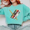 Cassette 90s Costume Party Nostalgia Comfort Colors Sweatshirt Butter