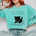 Cat Book For Women Life Is Better With Cats And Books Comfort Colors Sweatshirt Butter