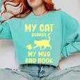 My Cat Guards My Mug And Book Humor Cats Premium Tri-Blend Comfort Colors Sweatshirt Butter