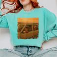 Cat Sloth Dog Retro Nostalgia Roadtrip Photo Comfort Colors Sweatshirt Butter