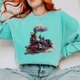 Classic Steam Train Enthusiasts Nostalgia For Train Lovers Comfort Colors Sweatshirt Butter