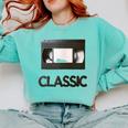 Classic VHS Tape Nostalgia Retro Comfort Colors Sweatshirt Butter