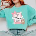 Cute Bookish Kindle Girlie Nerdy Read Book Lover Girl Women Comfort Colors Sweatshirt Butter