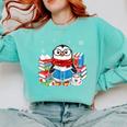 Cute Christmas A Penguin Reading Book Snowflake Hot Teacher Comfort Colors Sweatshirt Butter Cute Christmas A Penguin Reading Book Snowflake Hot Teacher Comfort Colors Sweatshirt Butter