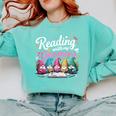Cute Reading With My Gnomies Gnome Book Bookworm Lover Comfort Colors Sweatshirt Butter Cute Reading With My Gnomies Gnome Book Bookworm Lover Comfort Colors Sweatshirt Butter