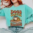 Dogs Coffee Reading Book Lover Comfort Colors Sweatshirt Butter Dogs Coffee Reading Book Lover Comfort Colors Sweatshirt Butter