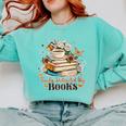 Easily Distracted By Books Book Wildflowers Book Lovers Comfort Colors Sweatshirt Butter