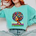 Education Freedom Teacher Books Black History Month Comfort Colors Sweatshirt Butter