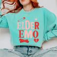 Elder Emo Retro Punk Typography Nostalgia Premium Tri-Blend Comfort Colors Sweatshirt Butter