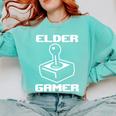 Elder Gamer Retro Video Game Nostalgia Old Gamer Premium Tri-Blend Comfort Colors Sweatshirt Butter