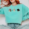 Everything a Girl Needs Books Coffee Jesus Comfort Colors Sweatshirt Butter
