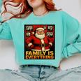 Family Christmas Retro Santa Holiday Nostalgia Vibes Comfort Colors Sweatshirt Butter