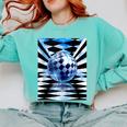 Frutiger Aero Aesthetic Tech Checkered Room Orb Sky Comfort Colors Sweatshirt Butter