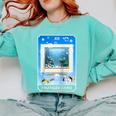 Frutiger Aero Aesthetic Tech Computer Aquarium Tarot Card Raglan Baseball Tee Comfort Colors Sweatshirt Butter