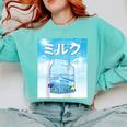 Frutiger Aero Aesthetic Tech Kawaii Milk Underwater Fishes Raglan Baseball Tee Comfort Colors Sweatshirt Butter