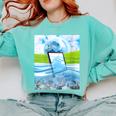 Frutiger Aero Aesthetic Tech Water Fishes Monitor Screen Comfort Colors Sweatshirt Butter Frutiger Aero Aesthetic Tech Water Fishes Monitor Screen Comfort Colors Sweatshirt Butter