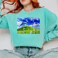 Frutiger Aero Dolphin Meadow Aesthetic Y2k 2000s Ironic Comfort Colors Sweatshirt Butter Frutiger Aero Dolphin Meadow Aesthetic Y2k 2000s Ironic Comfort Colors Sweatshirt Butter