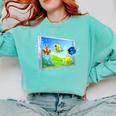 Frutiger Aero Fish Comfort Colors Sweatshirt Butter Frutiger Aero Fish Comfort Colors Sweatshirt Butter