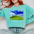 Frutiger Aero Meadow Aesthetic Y2k 2000s Ironic Nostalgic Comfort Colors Sweatshirt Butter