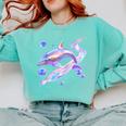 Frutiger Aero Y2K Chrome Dolphin Comfort Colors Sweatshirt Butter Frutiger Aero Y2K Chrome Dolphin Comfort Colors Sweatshirt Butter