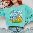 Frutiger Aero Y2K Fashion Trends Statement Piece Tech Orange Premium Comfort Colors Sweatshirt Butter
