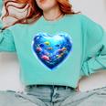 Frutiger Aero Y2K Heart Comfort Colors Sweatshirt Butter