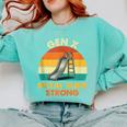 Gen X Slide Strong Generation X Gen Xer Nostalgia Comfort Colors Sweatshirt Butter