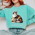 Girls Books I Do What I Want Calico Cat Lover Comfort Colors Sweatshirt Butter Girls Books I Do What I Want Calico Cat Lover Comfort Colors Sweatshirt Butter