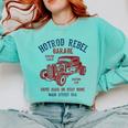 Hotrod Rebel Automotive Nostalgia Old Car Distressed Comfort Colors Sweatshirt Butter