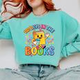 HUGvyn Preppy 100 Days In The Books Teacher Reading Coffee Comfort Colors Sweatshirt Butter HUGvyn Preppy 100 Days In The Books Teacher Reading Coffee Comfort Colors Sweatshirt Butter