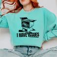 I Have Issues – Comic Book Collector Comfort Colors Sweatshirt Butter