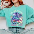 Just a Girl Who Loves Dragons And Books Dragon Reading Comfort Colors Sweatshirt Butter