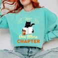 Just One More Chapter Fun Cat Coffee Reading Book Premium Tri-Blend Comfort Colors Sweatshirt Butter